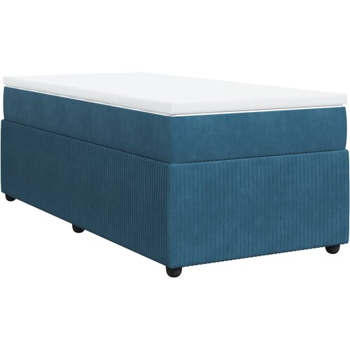 Maison Chic Box spring postelja - Vzmetna postelja z vzmetnico temno modra 90x200 cm žamet SL11329, (21906474) Slike