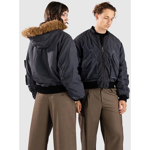 Jungles Jungles Fur Hood Bomber jakna black Slike