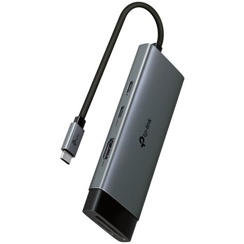 Tp-link Hub USB Type-C 7-Port Hub/1USB-C /1 HDMI 4K 60Hz Port,1 × USB-C PD 100W Port,1 × SD Cene