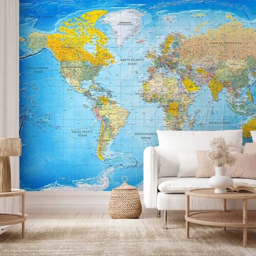  Foto tapeta - World Classic Map 343x256 Samoljepljiva Cene