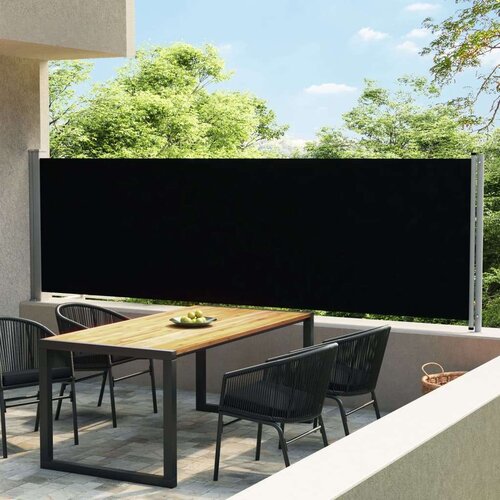  Uvlačiva bočna tenda za terasu 140 x 600 cm crna Slike