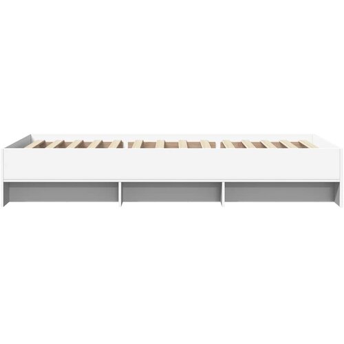  Okvir za krevet bijeli 75x190 cm konstruirano drvo Slike