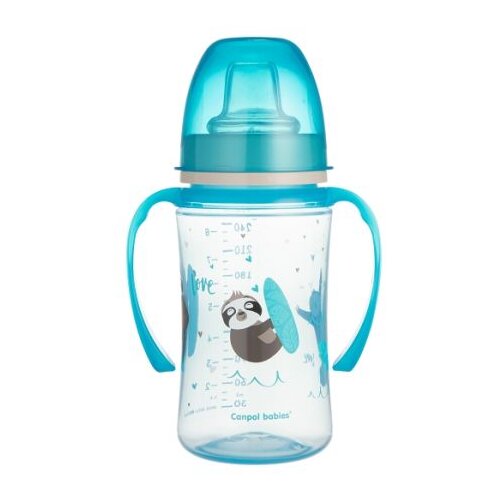Canpol Flašica za bebe 35/208 Easy Start Colorful Animals 240ml plava Cene
