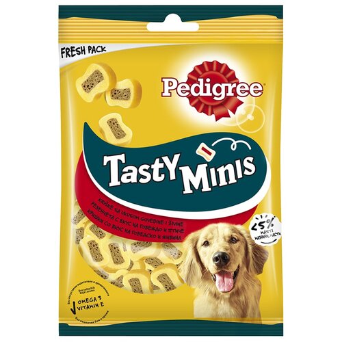 Pedigree Tasty Bites,Slices goved.155g Cene