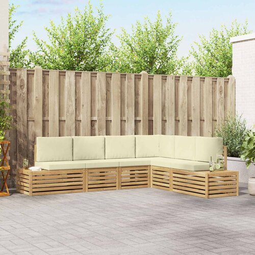  Set vanjskih sofa Bijela 273 x 213,5 x 73 cm Poliester Cene