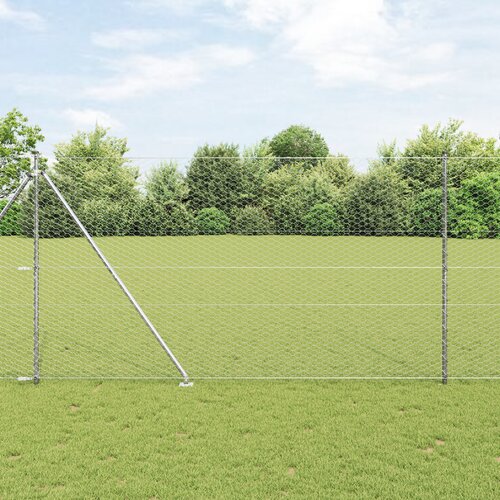 vidaXL ograjni komplet komplet 2 pocinkano jeklo 25 x 1.5 m vzdržljiv Cene
