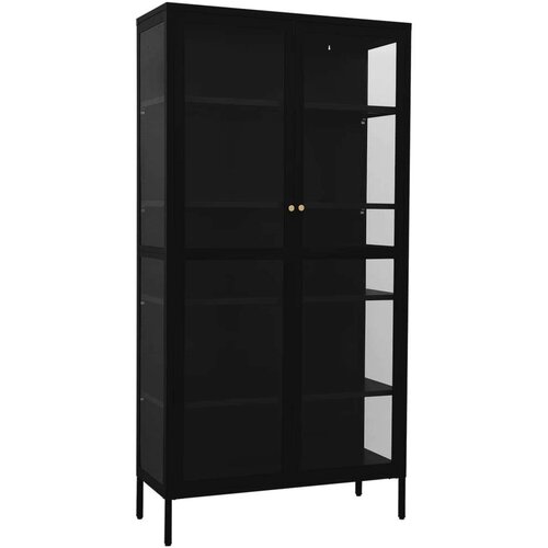 VidaXL Ormarić za izlaganje crni 90x40x180 cm čelik i kaljeno staklo Slike