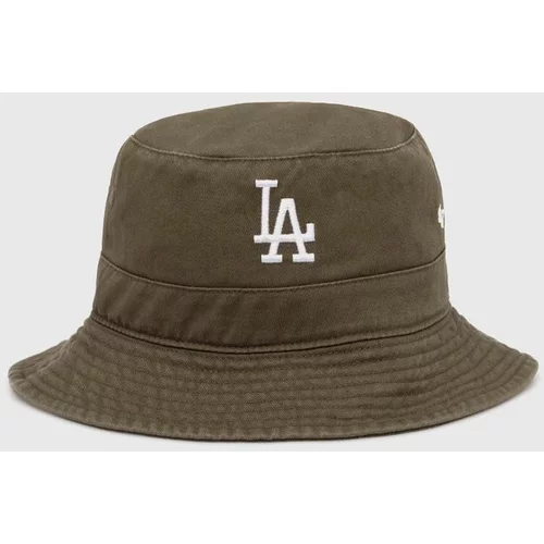 47 Brand Bombažni klobuk MLB Los Angeles Dodgers zelena barva