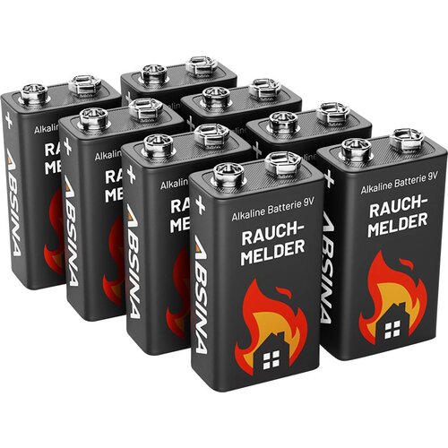 Absina 401005-8 9 V baterija alkalno-manganov 9 V 8 kos, (20638289) Slike