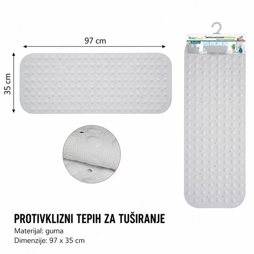 KMT Gumeni podmetač za kadu, Beli Cene