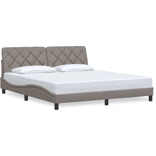  Okvir za krevet bez madraca smeđesivi 180x200 cm od tkanine Slike