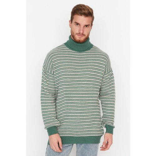 Trendyol Sweater - Green - Oversize Cene