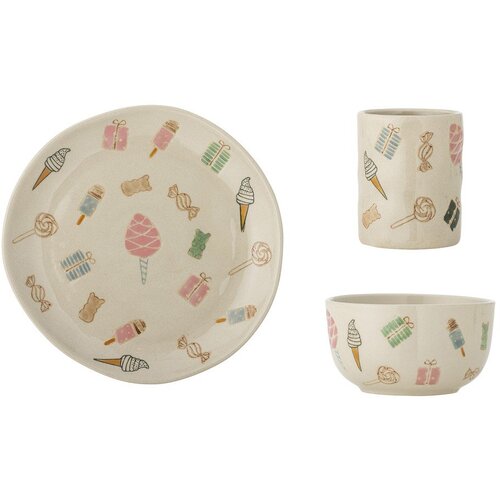 Bloomingville Mini Dječji set posuđa 3 kom od kamenine Sweets &amp;ndash; Slike