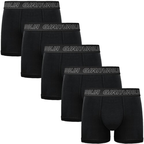 Gianvaglia 5PACK Men&amp;#039;s Boxer Shorts Black Slike