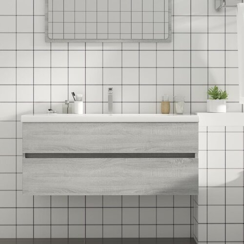 vidaXL Ormarić za umivaonik boja hrasta sonome 100x38,5x45 cm drveni Cijene
