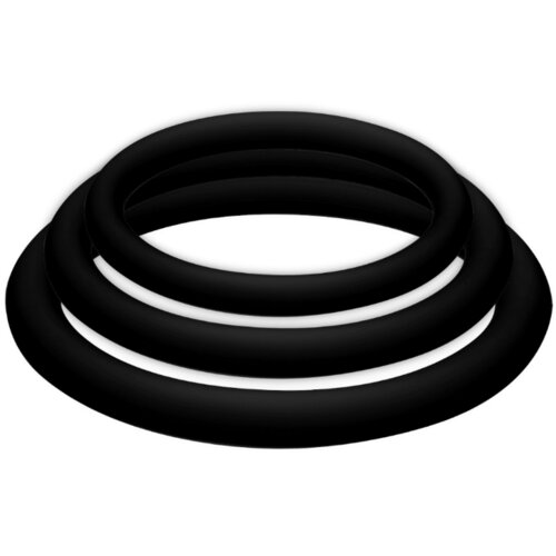JOYDIVISION POTENZDUO POTENZ PLUS 3 BLACK RINGS SET - S, M, L Cene