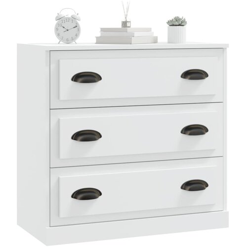  Komoda bijela 70 x 35,5 x 67,5 cm od konstruiranog drva Slike