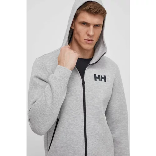 Helly Hansen Športni pulover Hydropower Ocean 2.0 siva barva, s kapuco