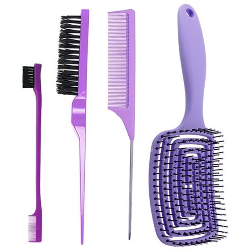 INF Komplet glavnikov z devetimi vrstami &mdash; plastični rep in teksturiranje Purple, (5000327244) Cene