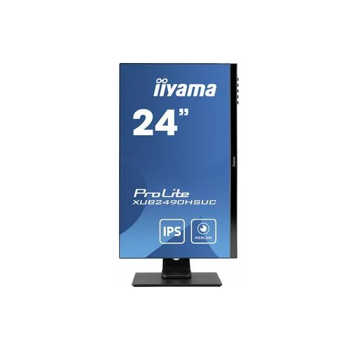 Iiyama monitor ProLite XUB2490HSUC-B1, FULL HD 1920x1080, 23,8 IPS, 250 cd/m2, Webcam 1080P AF, Zvučnici, VGA, HDMI, DP, USB, HAS, Pivot, 60Hz, 4msID: EK000426910