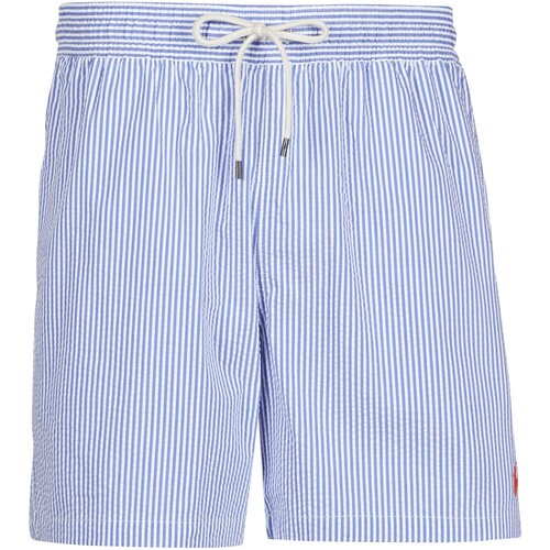 Polo Ralph Lauren Kopalke / Kopalne hlače MAILLOT SHORT DE BAIN RAYE SEERSUCKER CORDON DE SERRAGE ET POCHE Modra Slike