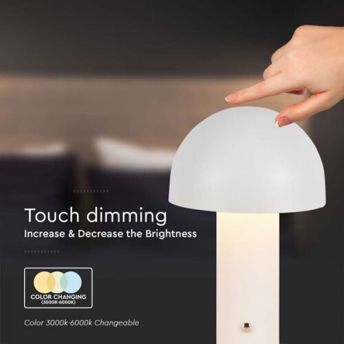  LED prigu&amp;scaron;iva punjiva stona lampa LED/1W/5V 3000-6000K 1800 mAh bela Slike