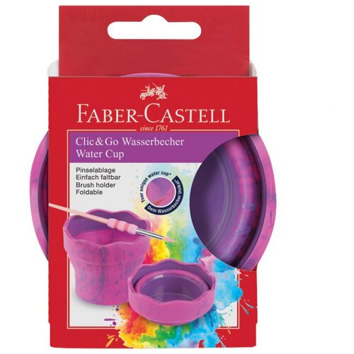 Ča&amp;scaron;a ZA TEMPERE CLIC&amp;amp;GO FABER CASTELL 181527 ROZA BLISTER Slike