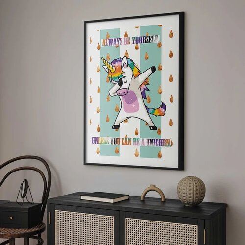  Plakat - Always Be Yourself 60x90 Crni okvir s margom Slike