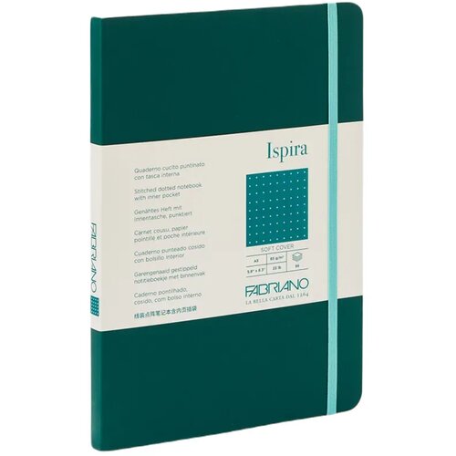  Ispira, notes maki povez, 96 lista, Fabriano, odaberite motiv A5 Tačke Zelena Cene