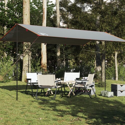 vidaXL Cerada za kampiranje sivo-narančasti 500 x 294 cm vodootporna Cijene