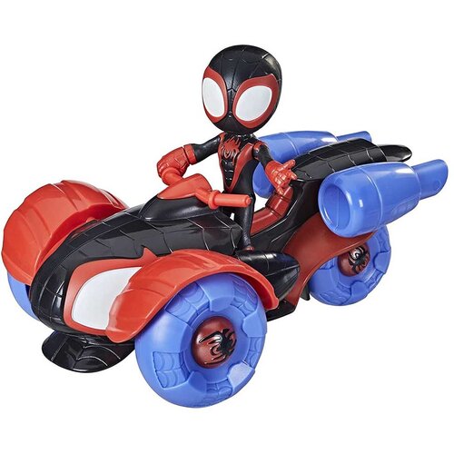 Hasbro Figurica Disney Junior Spidey Miles-Morales s kabrioletom 2 v 1 Techno-Racer, Modro / Rde?e, (21552548) Slike