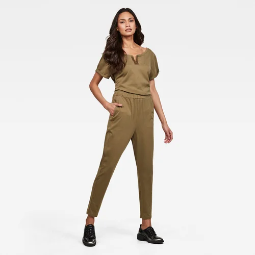 G-star Jumpsuit - Cocaux r suit wmn s\s olive-brown