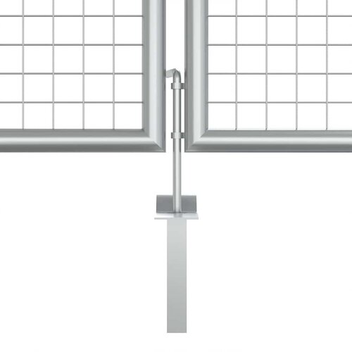  Vrtna vrata od pocinčanog čelika 400x125 cm srebrne boje Slike