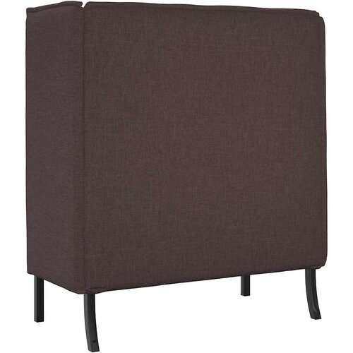 SOFA s visokim naslonom 101cm Tamno smeđa tkanina Slike