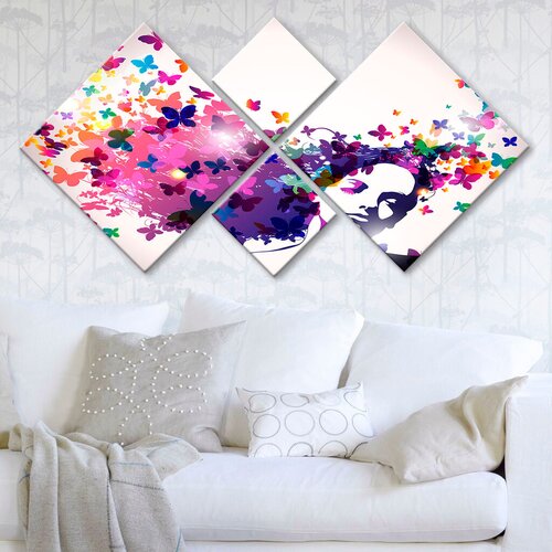 Wallity slika 4MDF9435306, 60x115 cm, 4 dela Cene