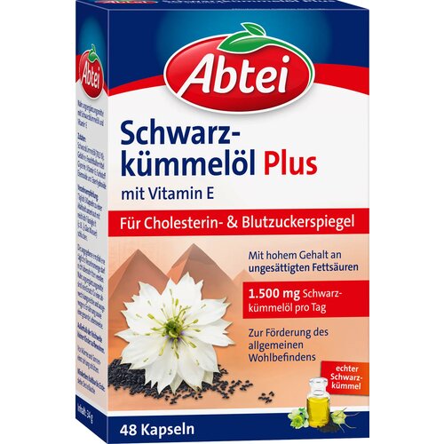 Abtei Olje črne kumine Plus - 48 kaps. Slike