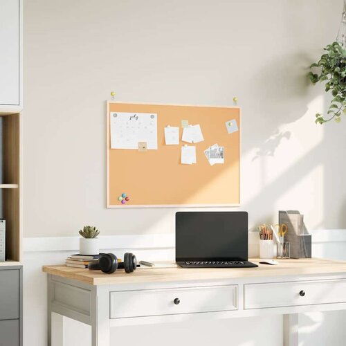 vidaXL Tabla iz plute z okvirjem iz masivnega borovega lesa 80x55 cm Cene