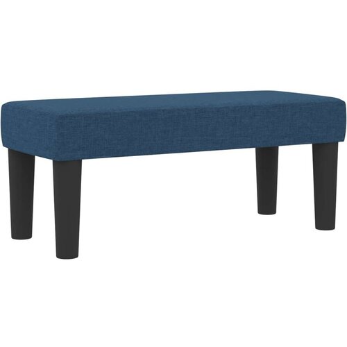 Box Spring Krevet s Madracem i Klupom Plavi 90x200 cm Tkanina Slike