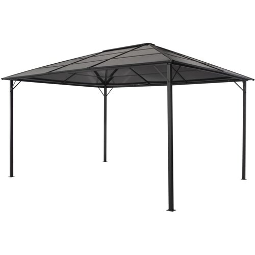 Paviljon Sjenica s krovom aluminijska 4 x 3 x 2,6 m crna Cijene