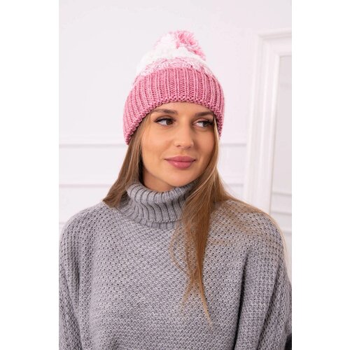 Kesi marka niezdefiniowana Cap with a pompom Abigail K326 powdered pink+ecru Cene