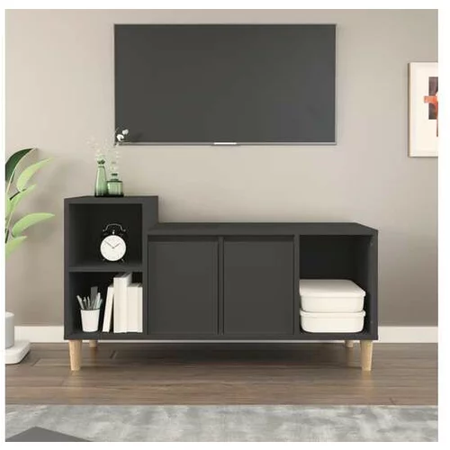  TV omarica črna 100x35x55 cm inženirski les