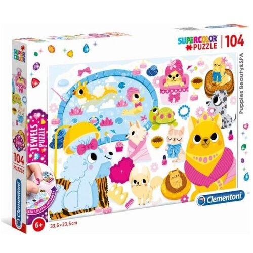 Clementoni puzzle 104kom ljubimci u spa centru, 6+ Slike