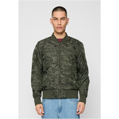 Urban Classics Tonal Camo Bomber Jacket Dark Olive Slike