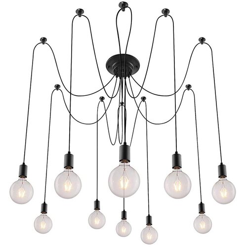 Rabalux caspar visilica 10x60W,mat crna industrijska rasveta Cene