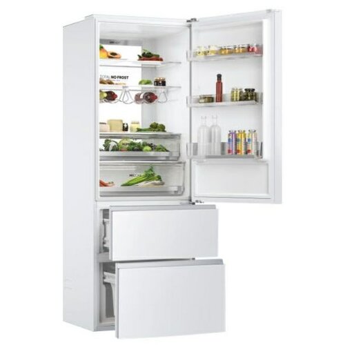 Haier Hladilnik HTW7720DNGW, 200,6 cm, D, 483 l, French Door, bela steklo Cene