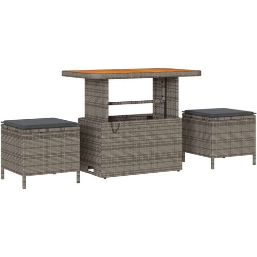  Set sofe za vrt od 9 komada s jastučićima siva poli ratan akacija dvosed sofa s jastučićima siva poli ratan set od 3 komada vr Cene