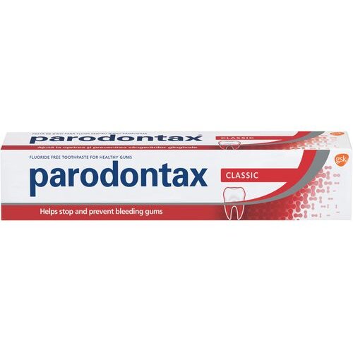 Parodontax Classic zobna pasta proti krvavitvi dlesni brez fluorida 75 ml Slike