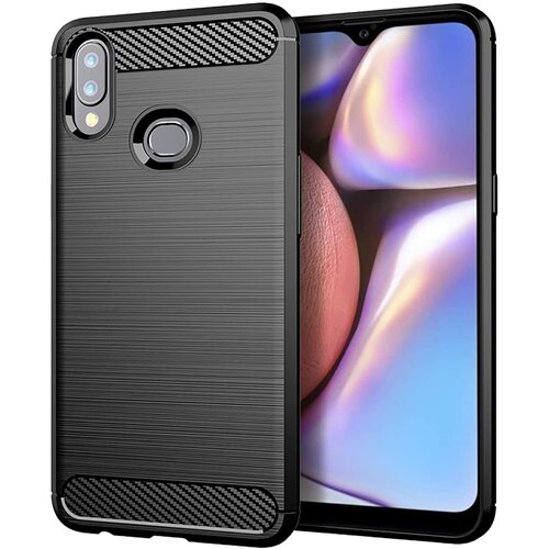  Gumijasti / gel etui Carbon za Samsung Galaxy A10s - črni Slike