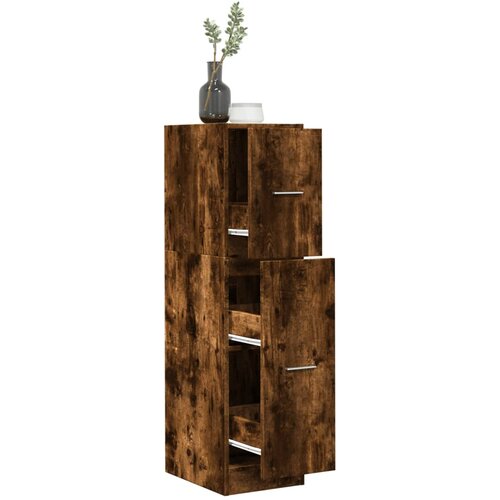 VidaXL Lekarni&amp;scaron;ka omara dimljeni hrast 30x41x118 cm inženirski les Slike
