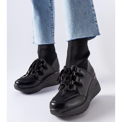 Gemre Black sock wedge boots Rochon Cene